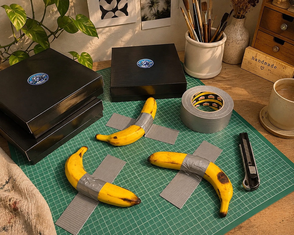 Duct Tape Banana Sculpture